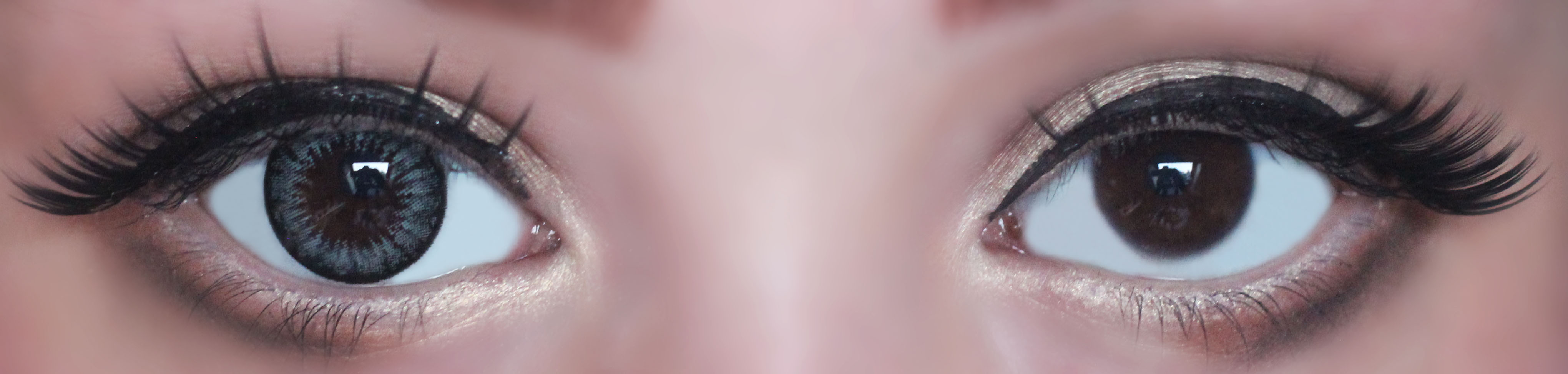 Черные линзы на карие глаза фото до и после
