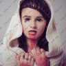 образ на хеллоуин в полностью черных линзах